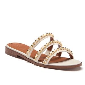 Coach Isa Studded Leather Slide Sandal